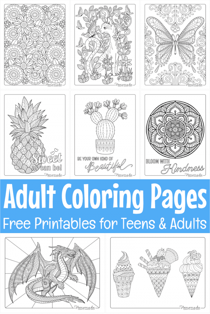 Free Printable Coloring Page - Printable -  Adult Coloring Pages to Print for Free