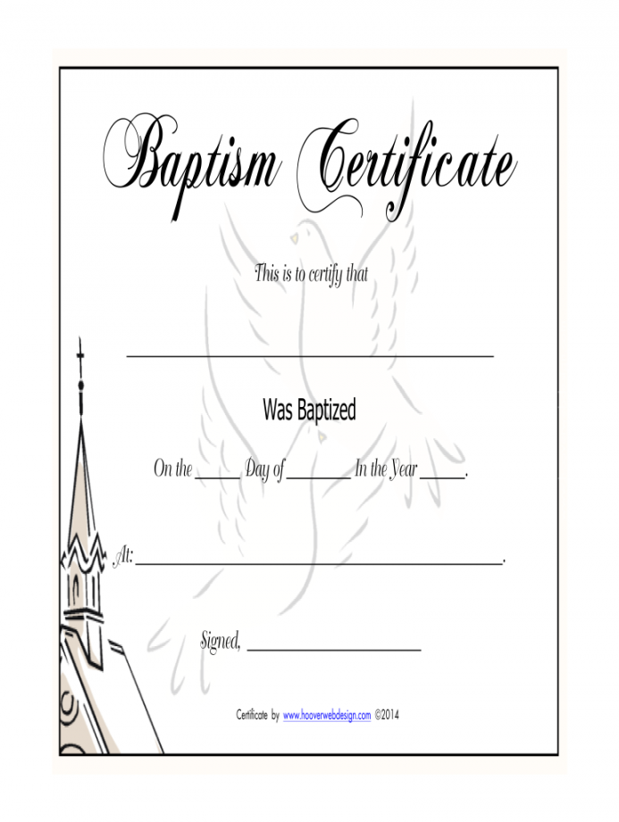 Free Printable Baptism Certificate - Printable - Baptism Certificate - Fill Online, Printable, Fillable, Blank