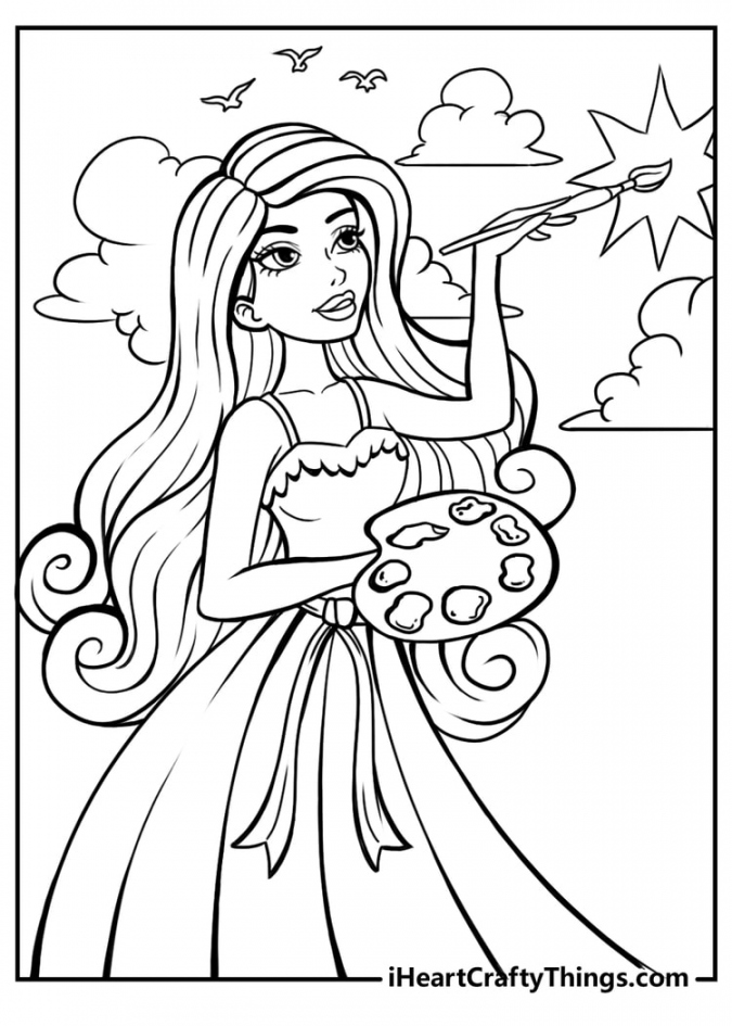 Barbie Free Printable Coloring Pages - Printable - Barbie Coloring Pages - All New And Updated For