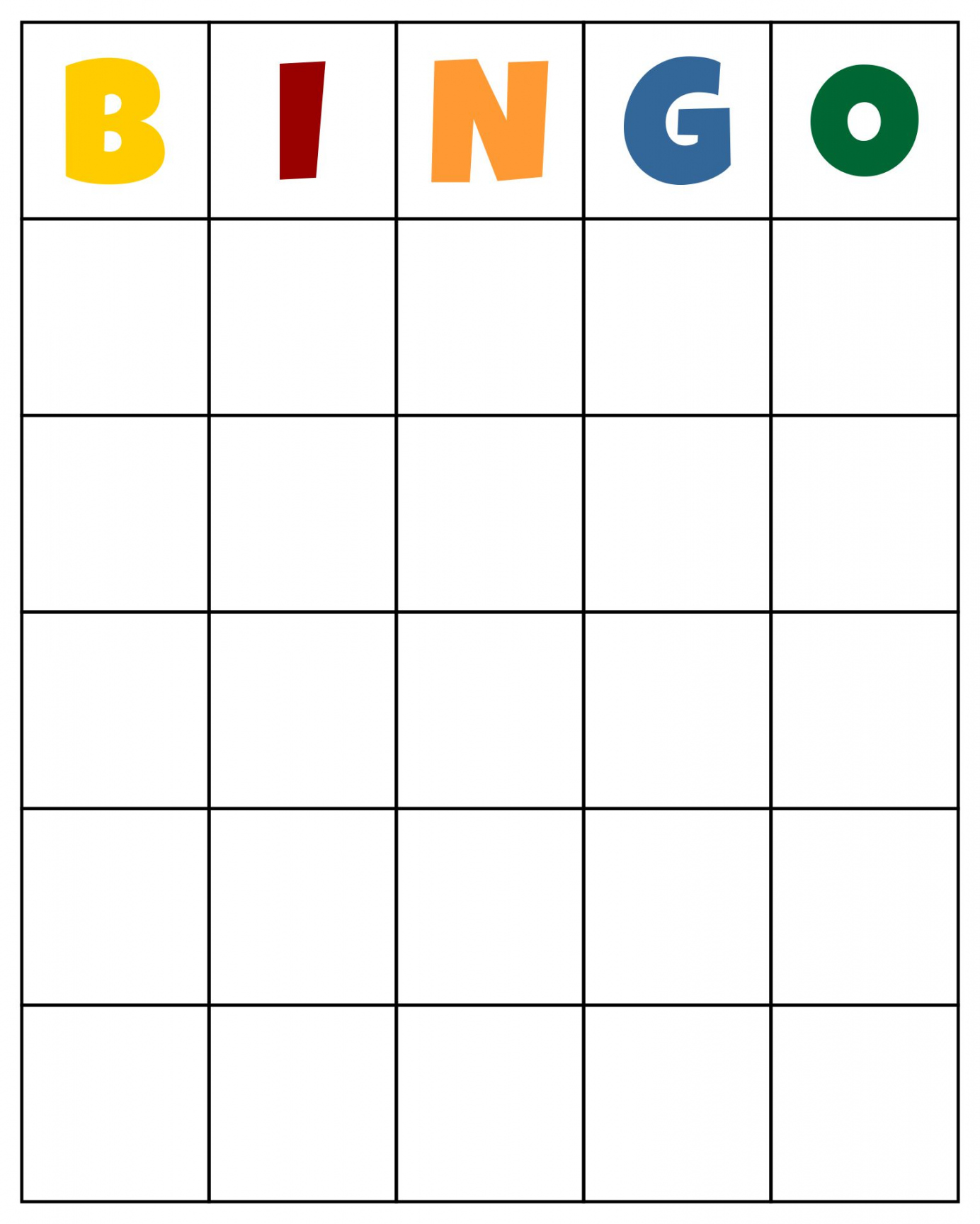 Free Blank Bingo Cards Printable - Printable -  Best Custom Bingo Card Printable Template - printablee