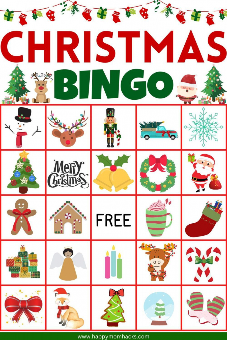 Free Christmas Bingo Printables - Printable -  Best Free Christmas Bingo Ideas That You Can Print