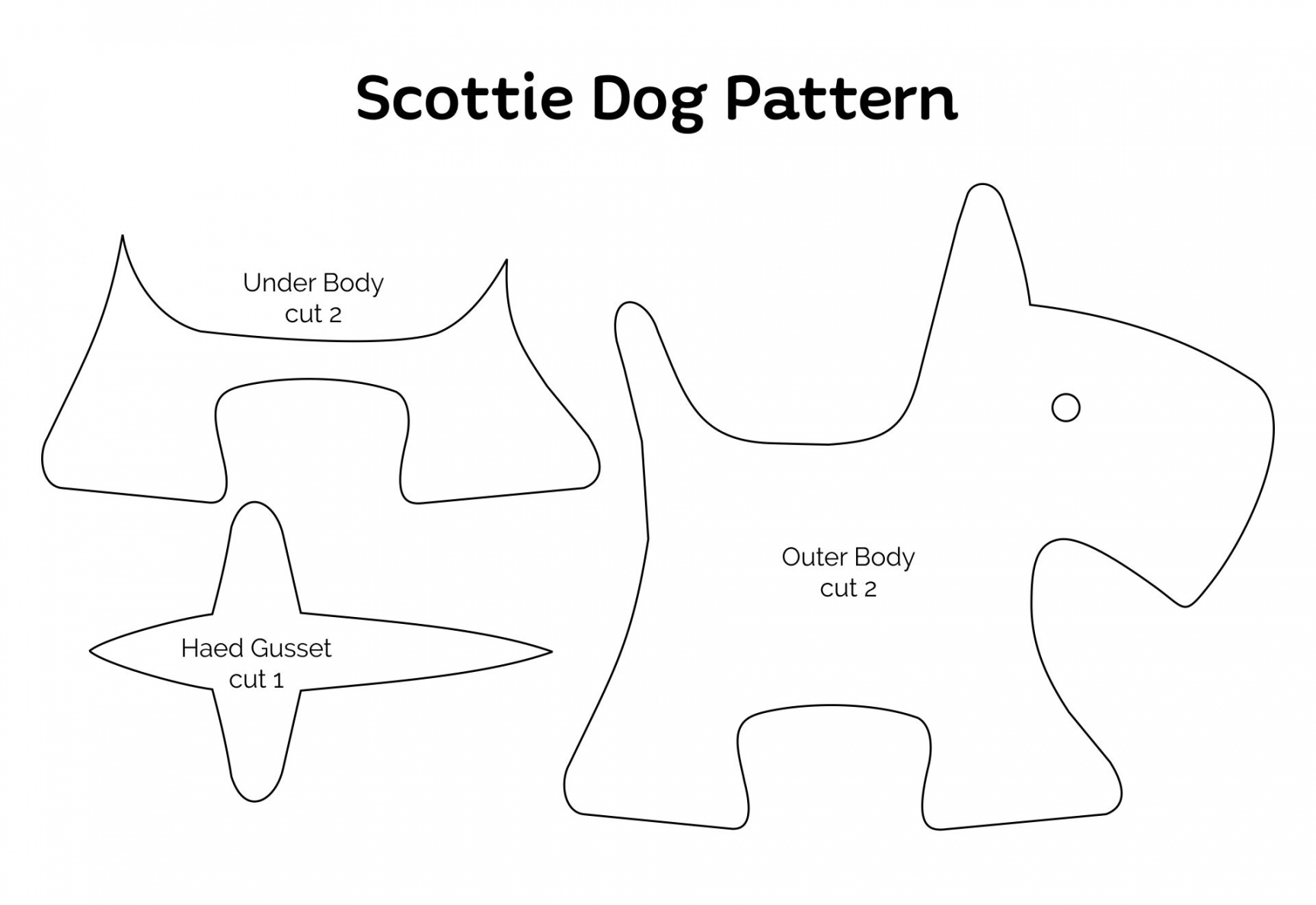Cut Out Printable Free Easy Stuffed Animal Patterns - Printable -  Best Free Printable Animal Sewing Patterns - printablee