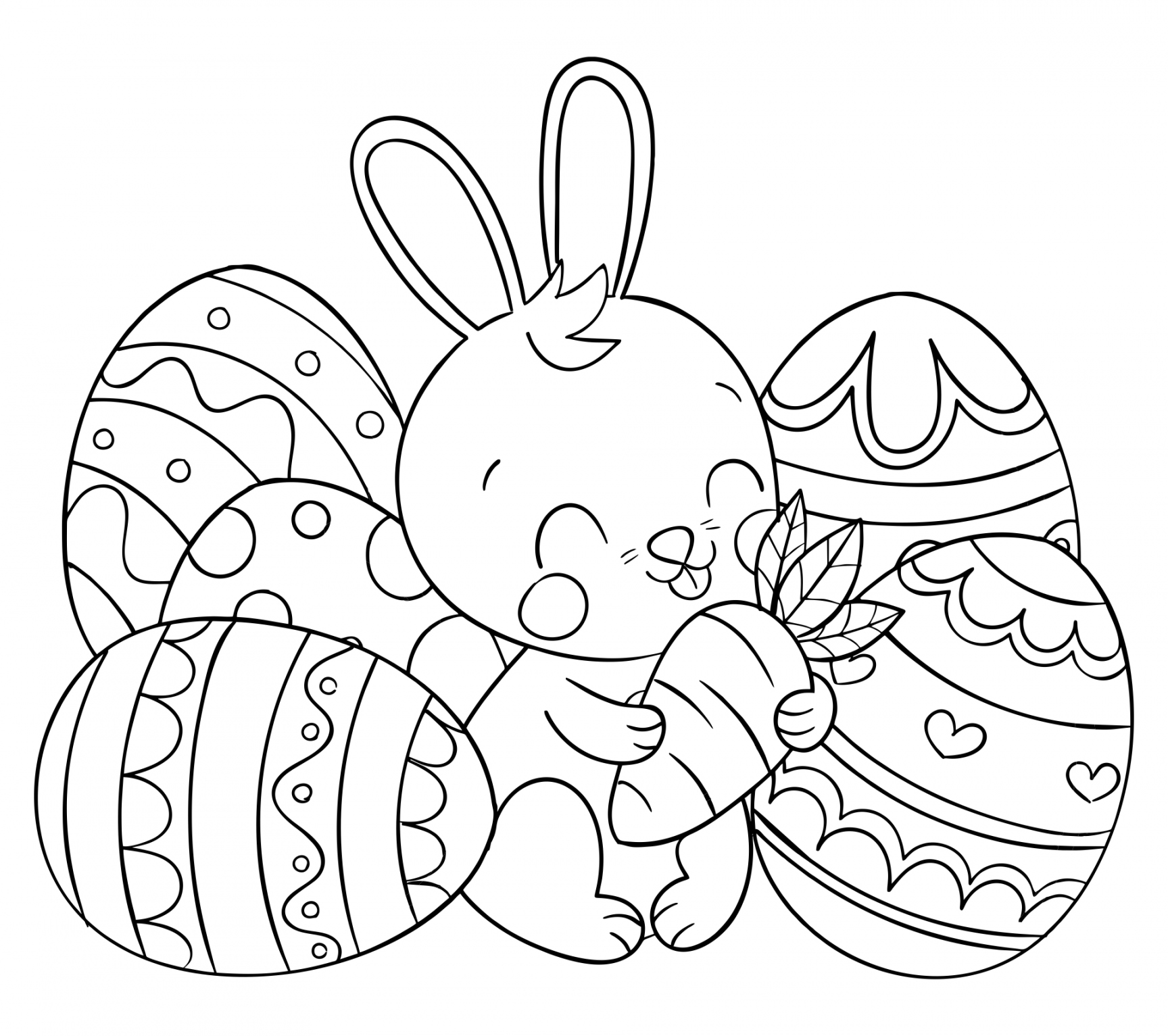 Free Easter Printable Coloring Pages - Printable -  Best Free Printable Easter Egg Coloring Page - printablee