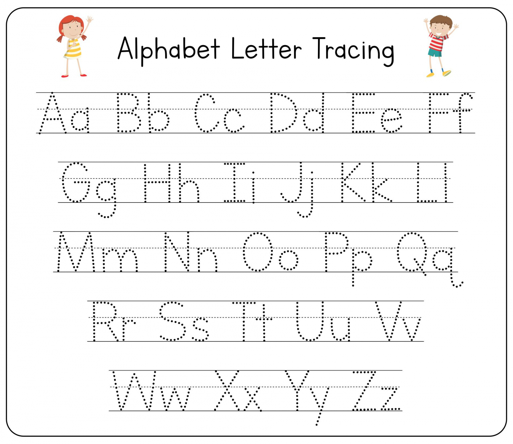 Free Letter Tracing Printable - Printable -  Best Free Printable Tracing Letters - printablee