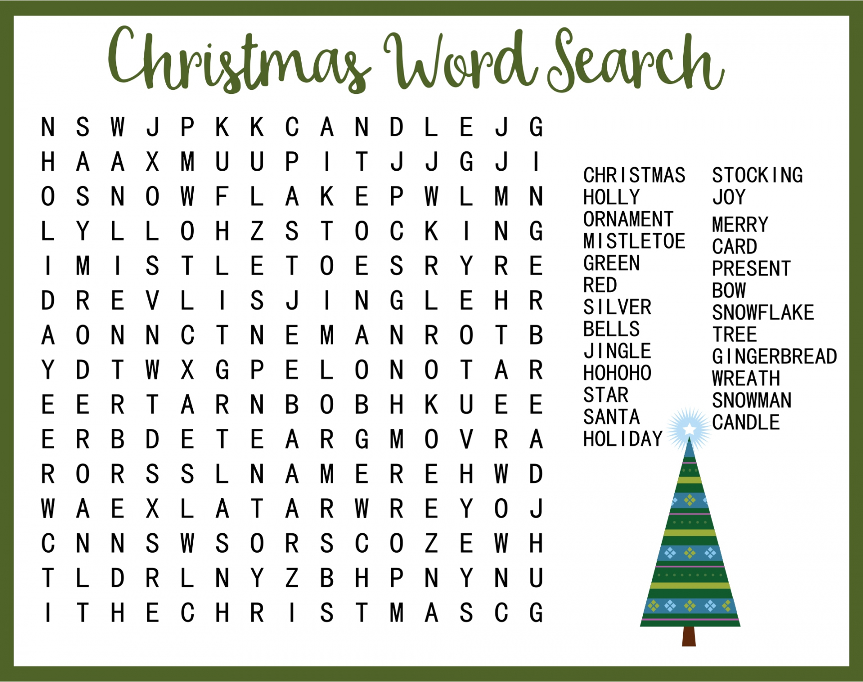 Holiday Word Search Printable Free - Printable -  Best Kids Christmas Word Search Printable - printablee