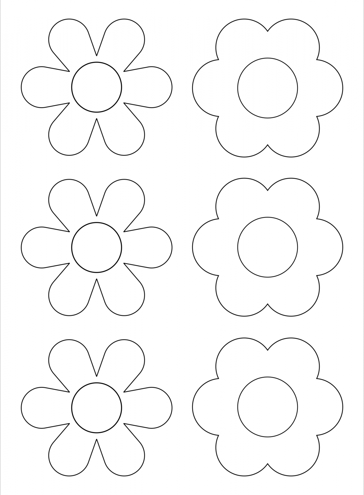 Free Printable Flower Template - Printable -  Best Paper Flower Templates Printable Free - printablee