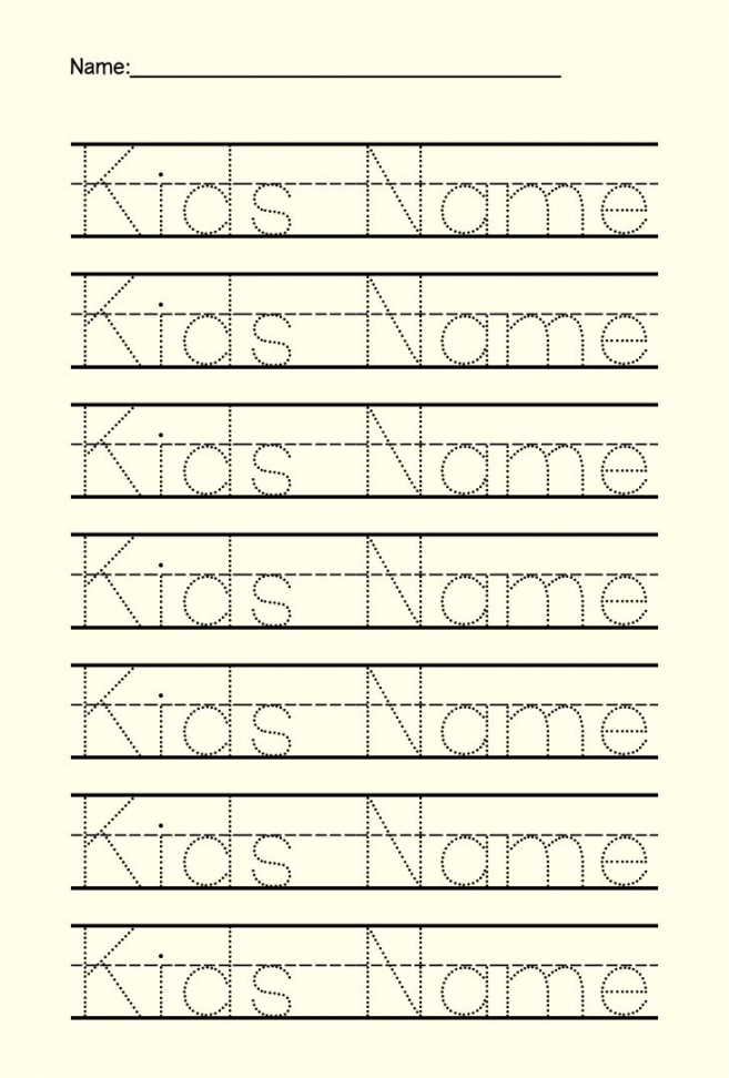 Free Printable Name Tracing - Printable -  Best Preschool Name Tracing Printable - printablee