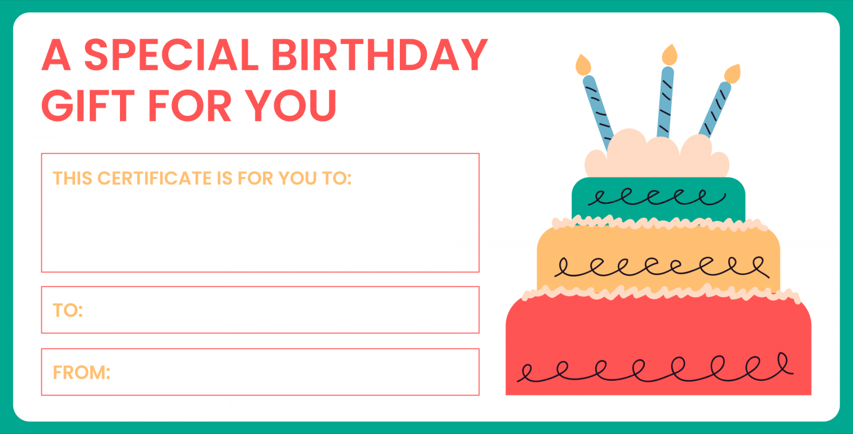 Free Printable Gift Certificates Templates - Printable - Birthday Certificate Gift Voucher Template Free  Free printable