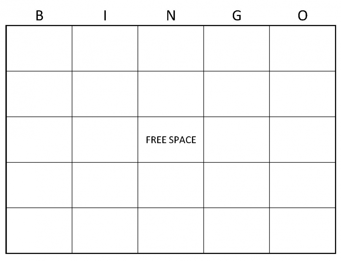 Free Printable Blank Bingo Cards - Printable - Blank Bingo Cards  Blank Bingo Card Template