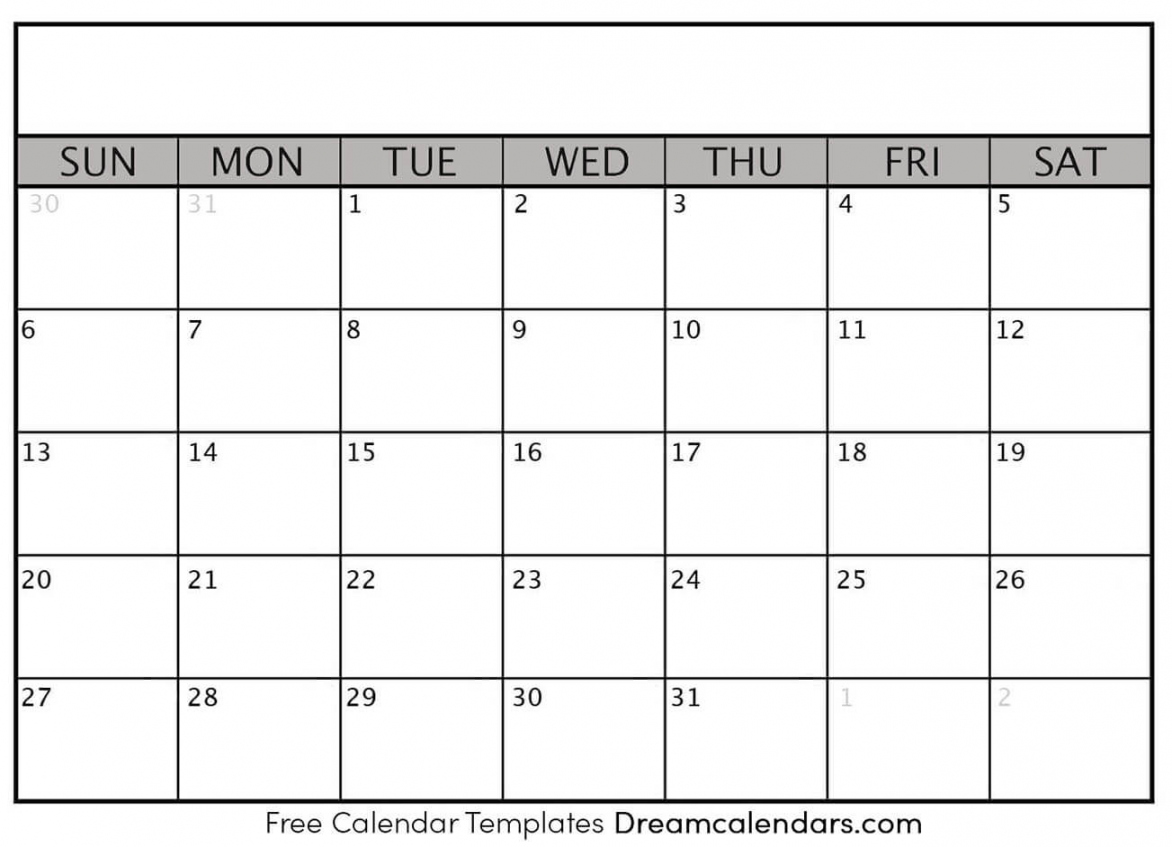 Free Printable Blank Calendars - Printable - Blank Calendar - Printable Blank Calendar