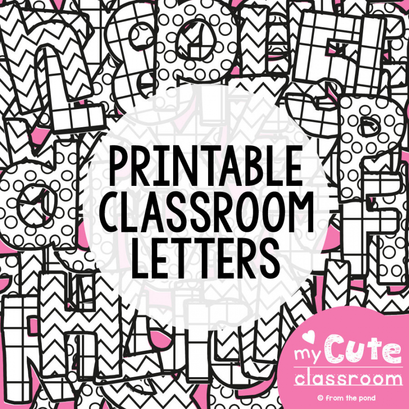 Free Printable Bulletin Board Letters - Printable - Bulletin board letters for the classroom - just print and display