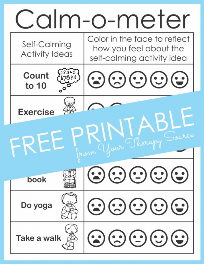 Free Calm Down Printables - Printable - Calm Down Corner Ideas - Free Printables - Your Therapy Source