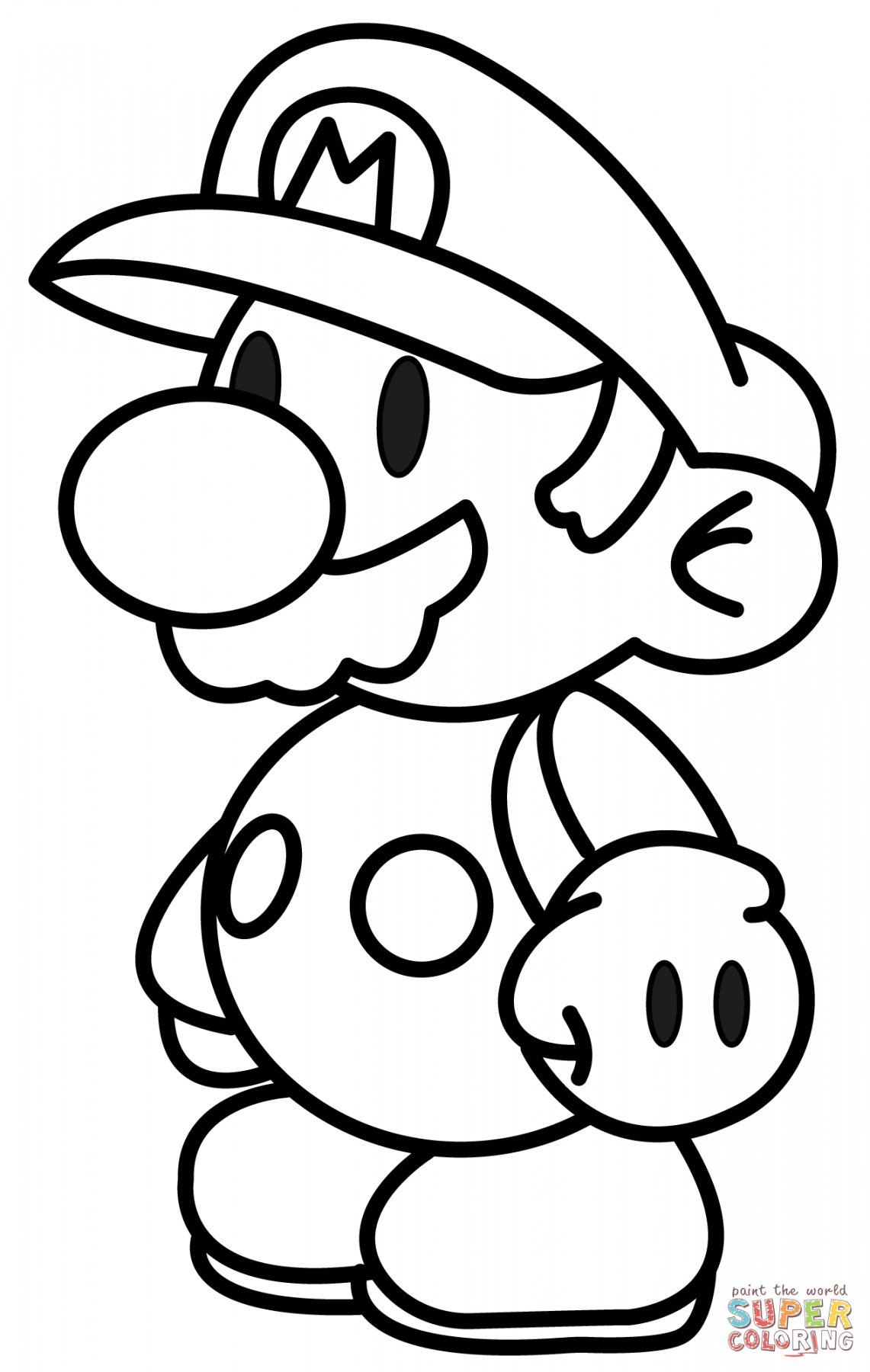 Free Printable Coloring Pages Mario - Printable - Chibi Mario coloring page  Free Printable Coloring Pages