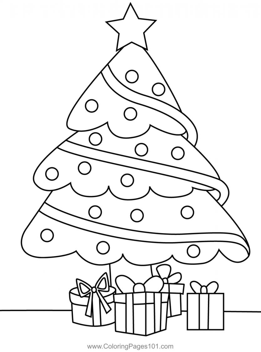 Free Printable Christmas Tree Coloring Pages - Printable - Christmas Tree Coloring Page for Kids - Free Christmas Tree