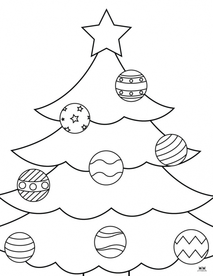 Free Printable Christmas Tree Coloring Pages - Printable - Christmas Tree Coloring Pages & Templates -  FREE Printables