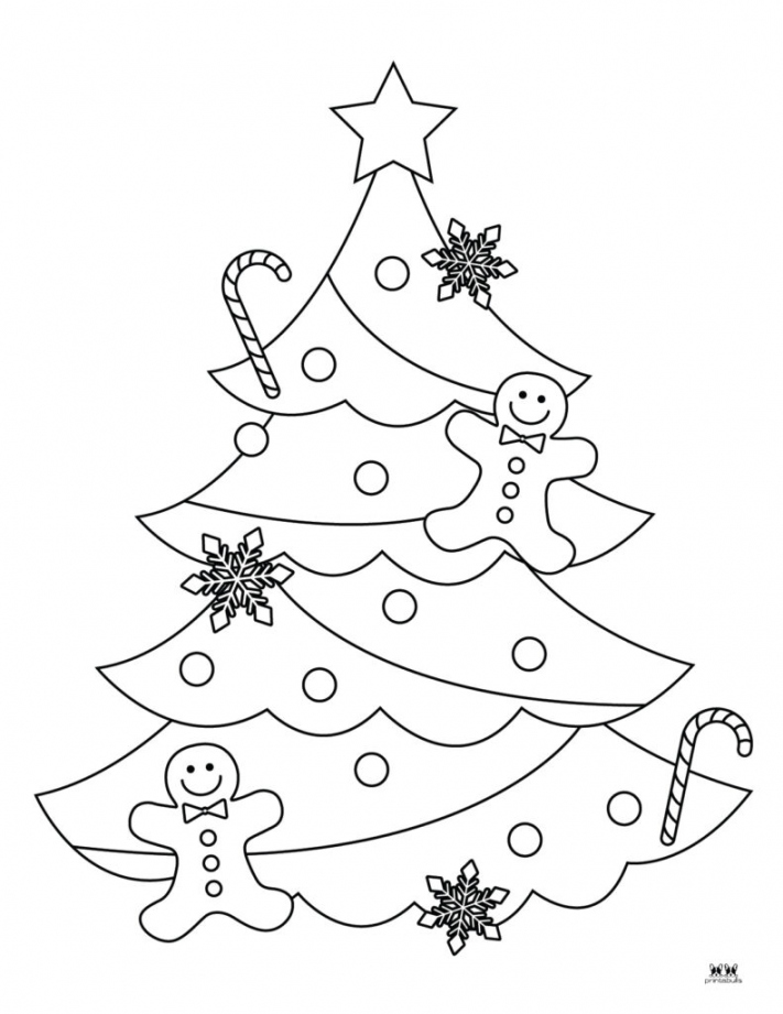 Free Printable Christmas Tree - Printable - Christmas Tree Coloring Pages & Templates -  FREE Printables