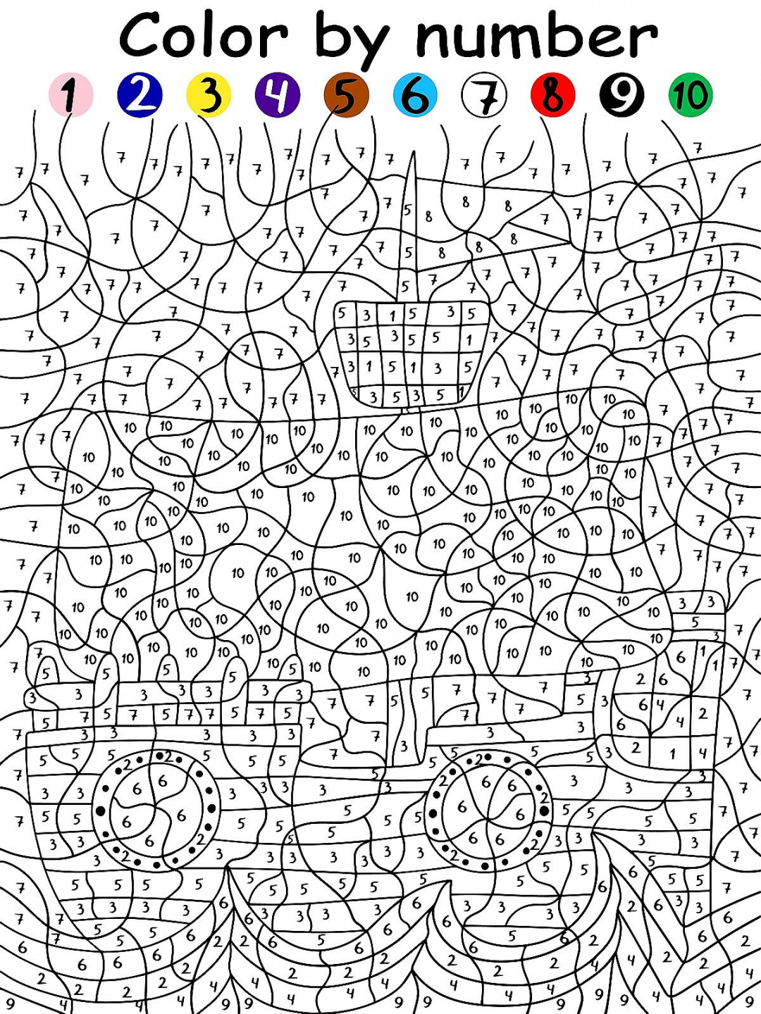 Free Printable Color By Numbers - Printable - Color By Numbers Activity Pages for Kids: Free & Fun Coloring