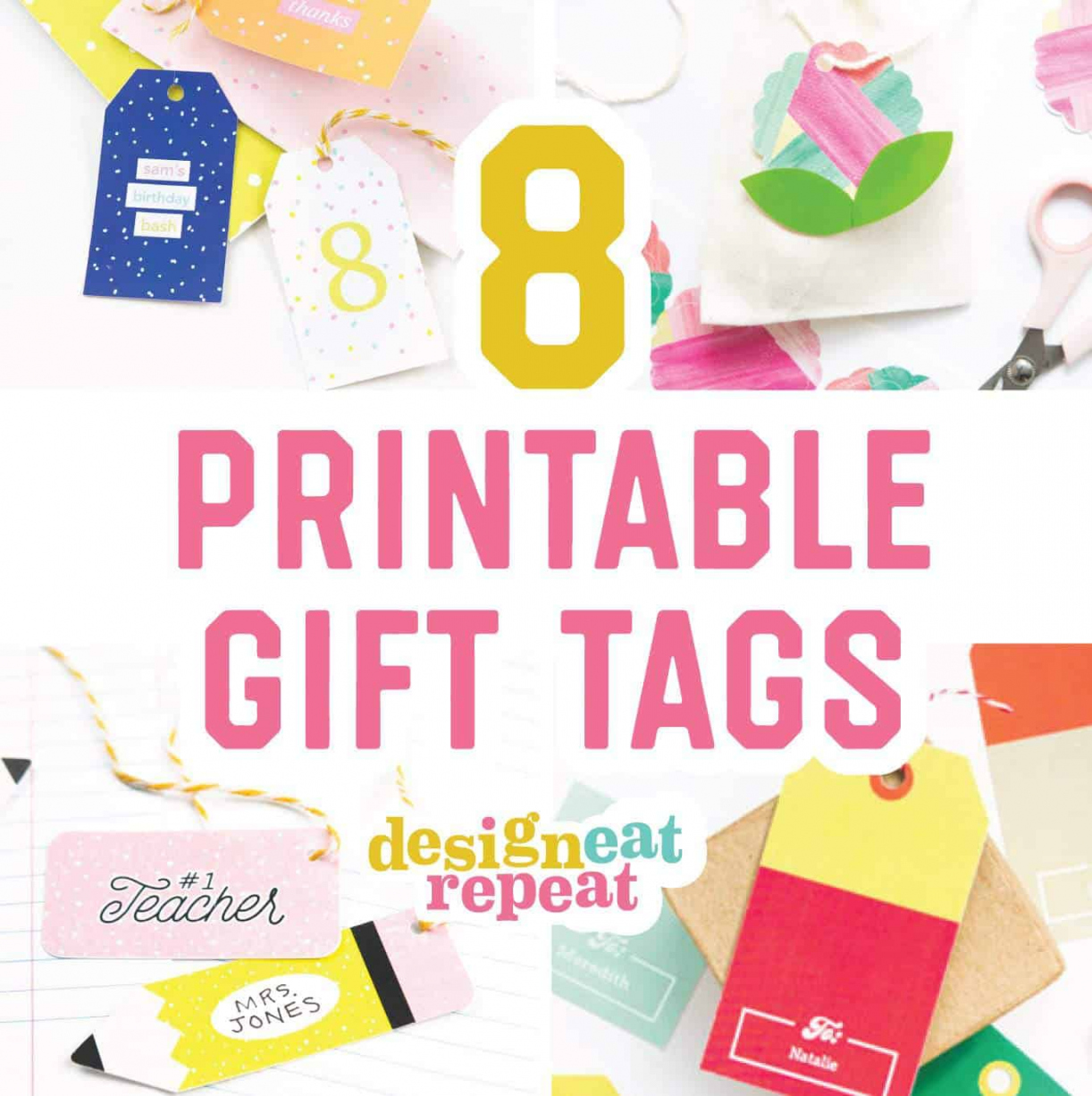 Free Printable Gift Tag - Printable -  Colorful & Free Printable Gift Tags For Any Occasion!