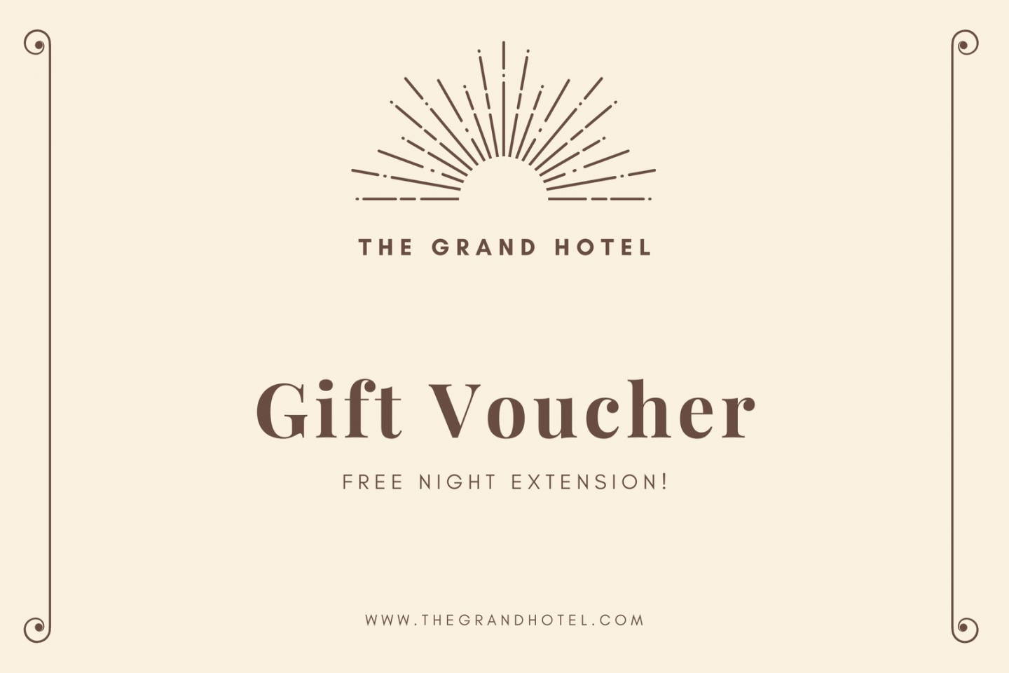 Free Printable Hotel Vouchers - Printable - Cream and Brown Hotel Gift Certificate - Templates by Canva
