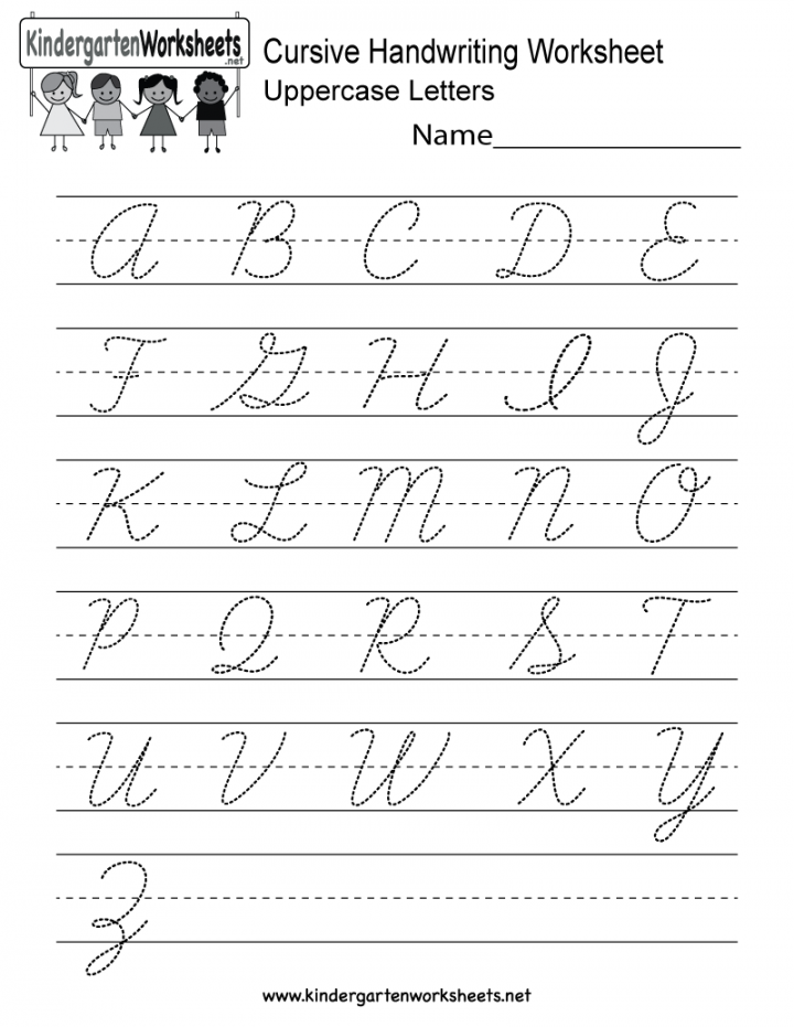 Free Printable Cursive Handwriting Worksheets - Printable - Cursive Handwriting Worksheet - Free Kindergarten English