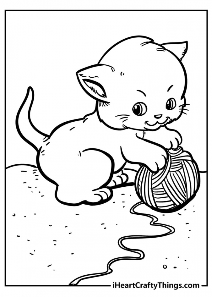 Free Printable Cat Coloring Pages - Printable - Cute Cat Coloring Pages - % Unique And Extra Cute ()
