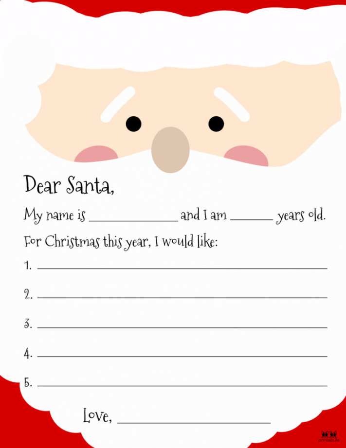 Free Printable Santa Letter - Printable - Dear Santa Letter Printables - FREE  Printabulls