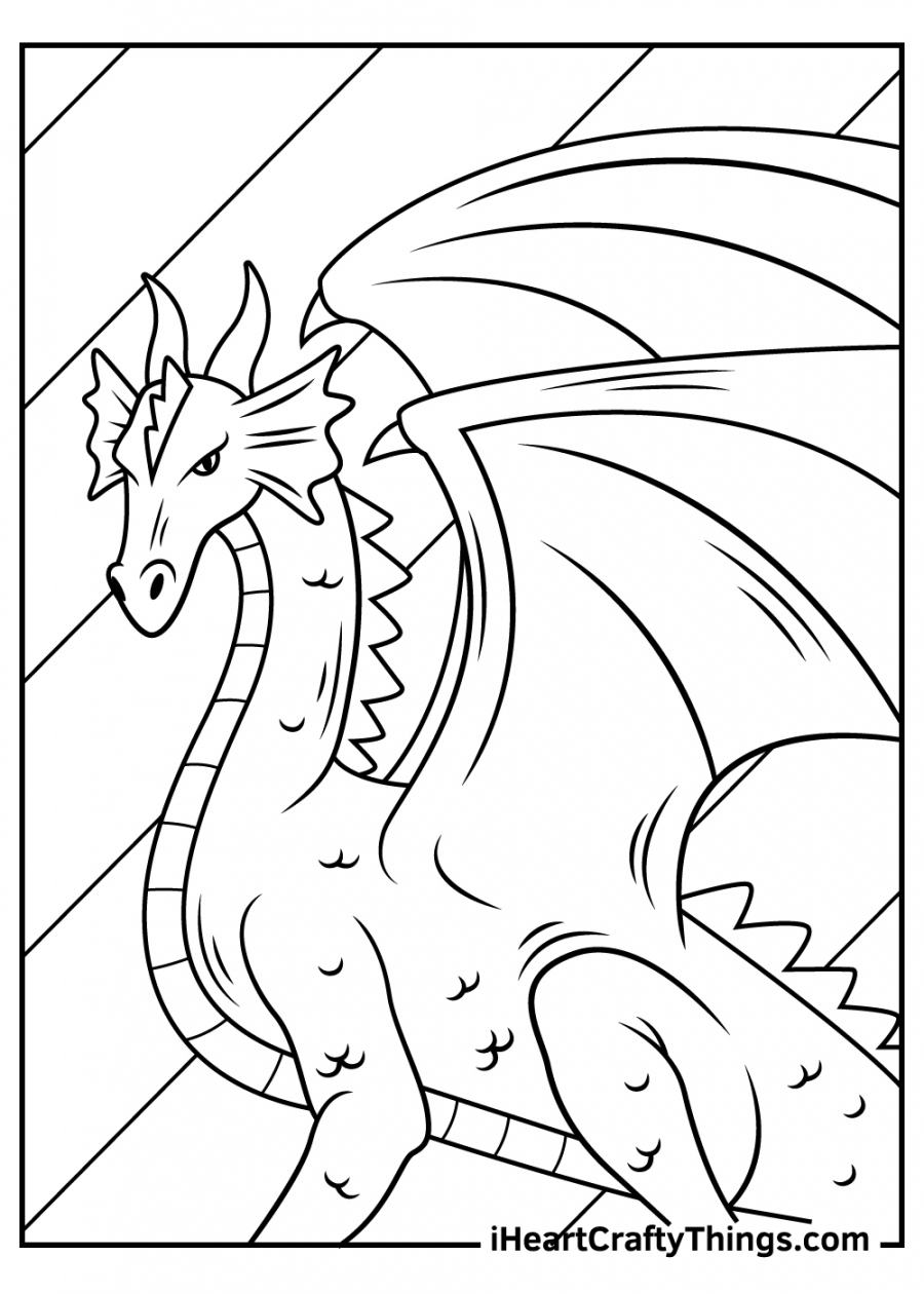 Free Printable Dragon Coloring Pages - Printable - Dragon Coloring Pages (Updated )