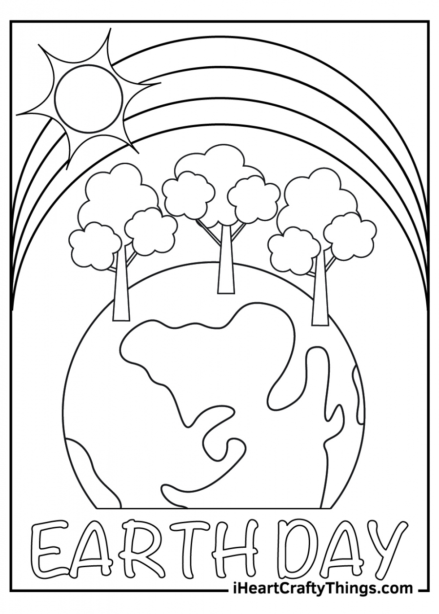 Earth Day Coloring Sheet Free Printable - Printable - Earth Day Coloring Pages (Updated )
