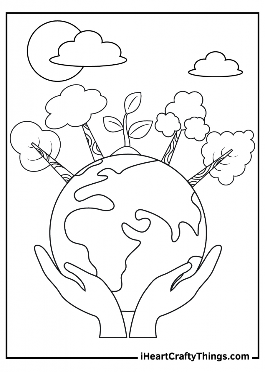 Earth Day Coloring Sheet Free Printable - Printable - Earth Day Coloring Pages (Updated )