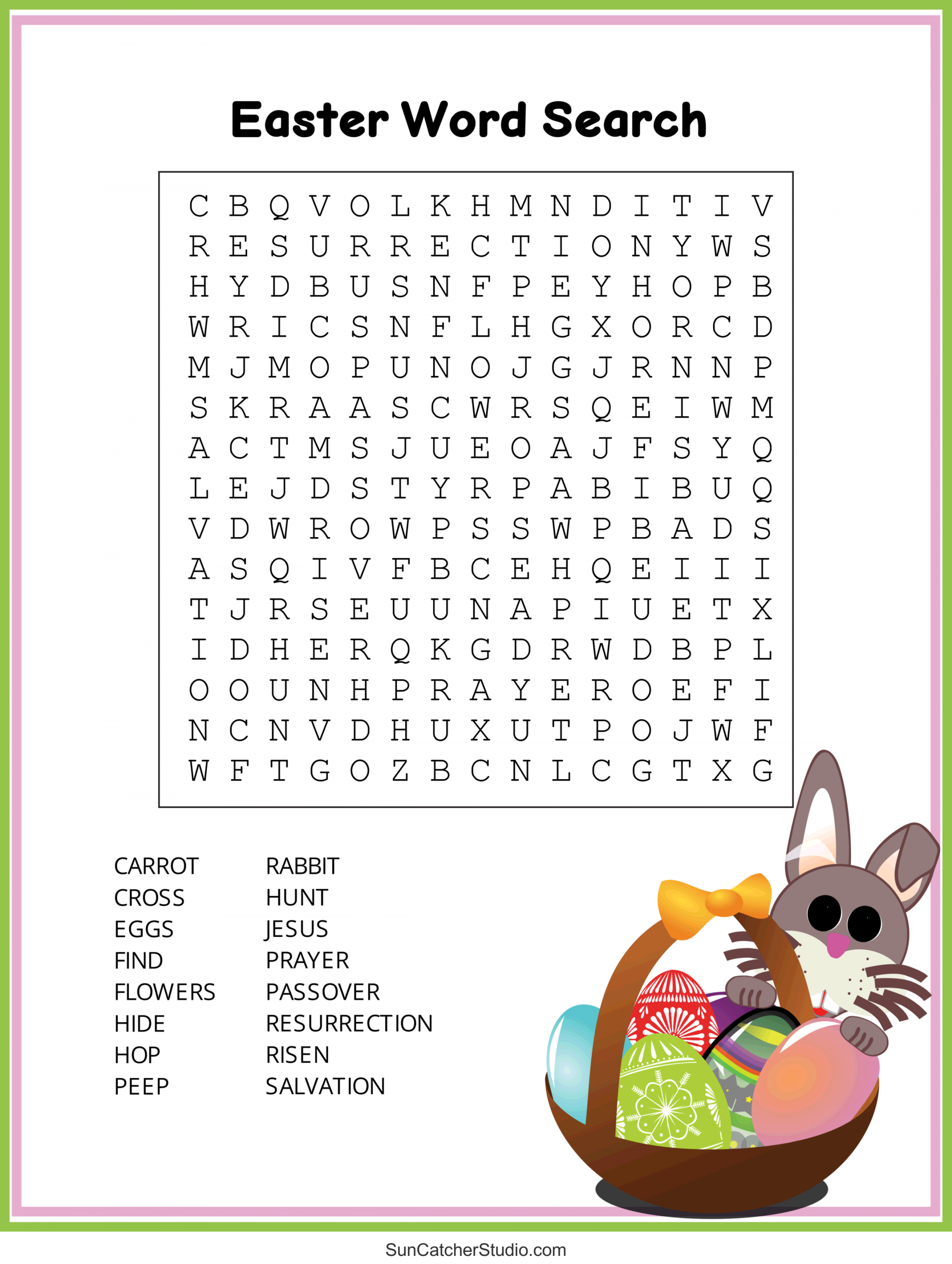 Easter Word Search Free Printable - Printable - Easter Word Search (Free Printable PDF Puzzles) – DIY Projects