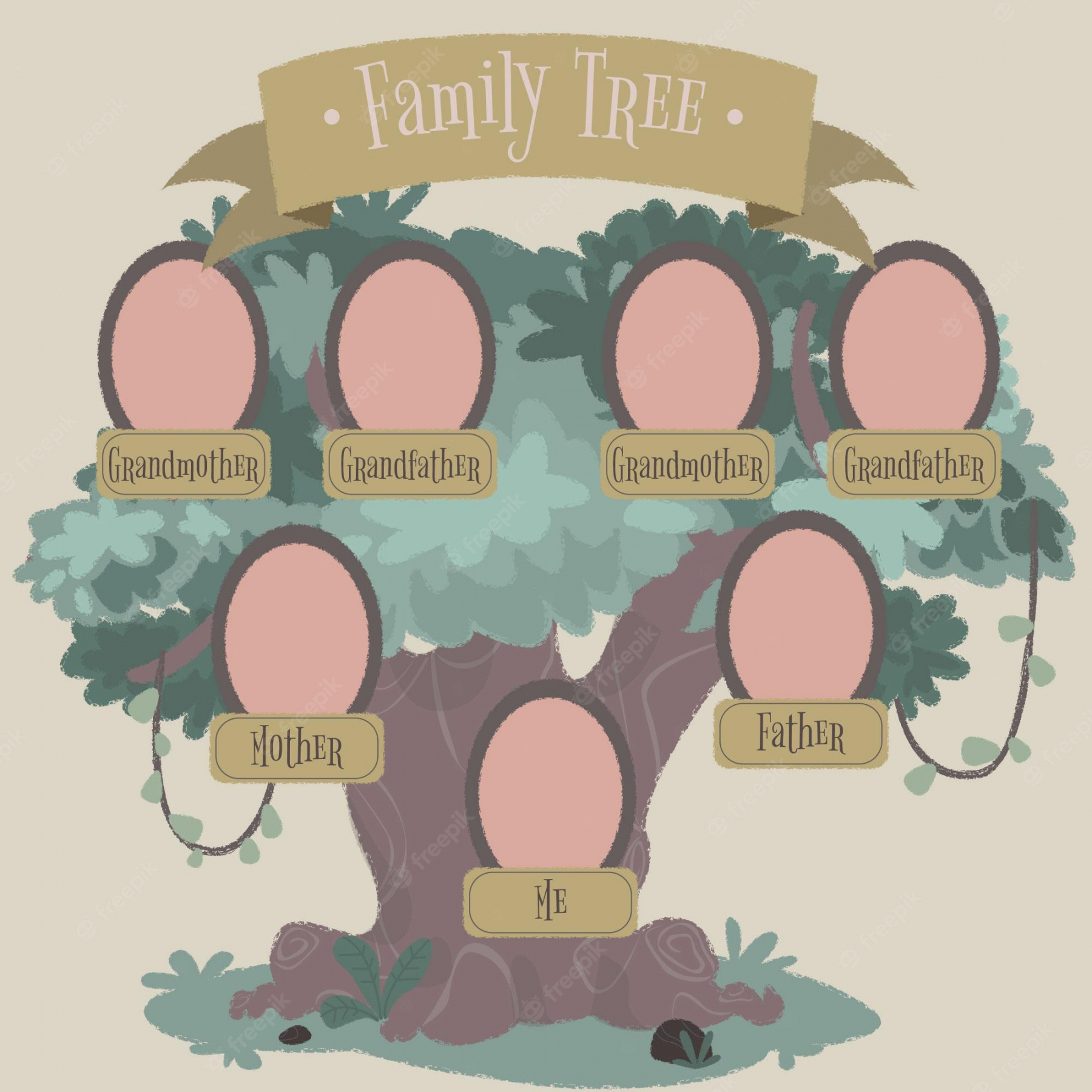 Free Printable Family Tree Template - Printable - Family tree template Vectors & Illustrations for Free Download