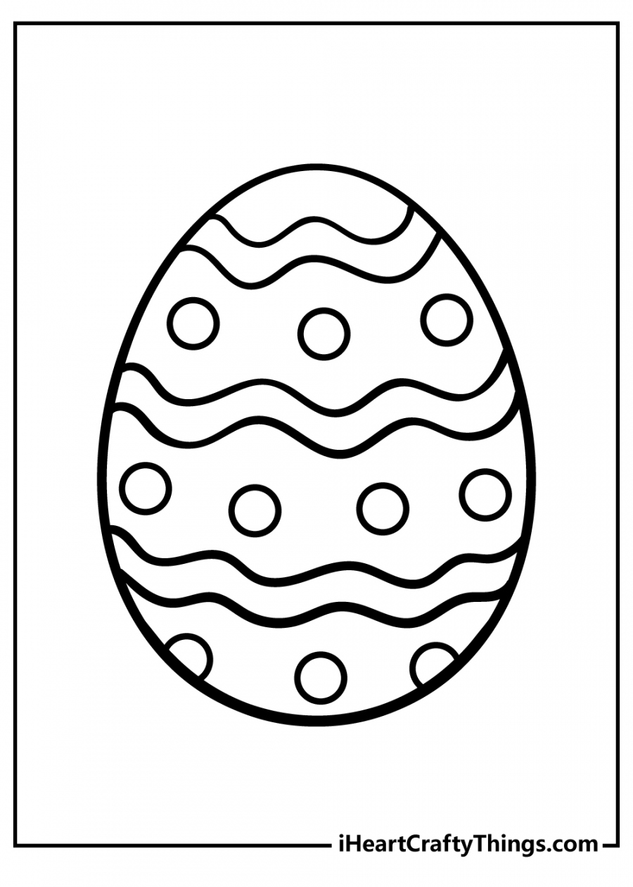 Easter Eggs Printable Free - Printable -  Festive Easter Egg Coloring Pages (Updated )