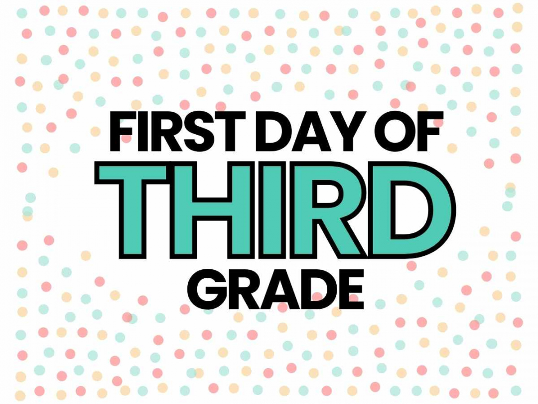 First Day of 3rd Grade Free Printable - Printable - First Day Of School Sign  - Free Printable For Pre-k Thru College!