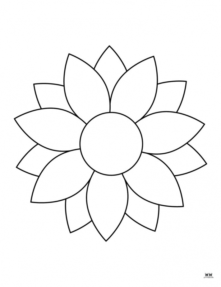 Flower Free Printable Coloring Pages - Printable - Flower Coloring Pages -  FREE Printable Pages  Printabulls