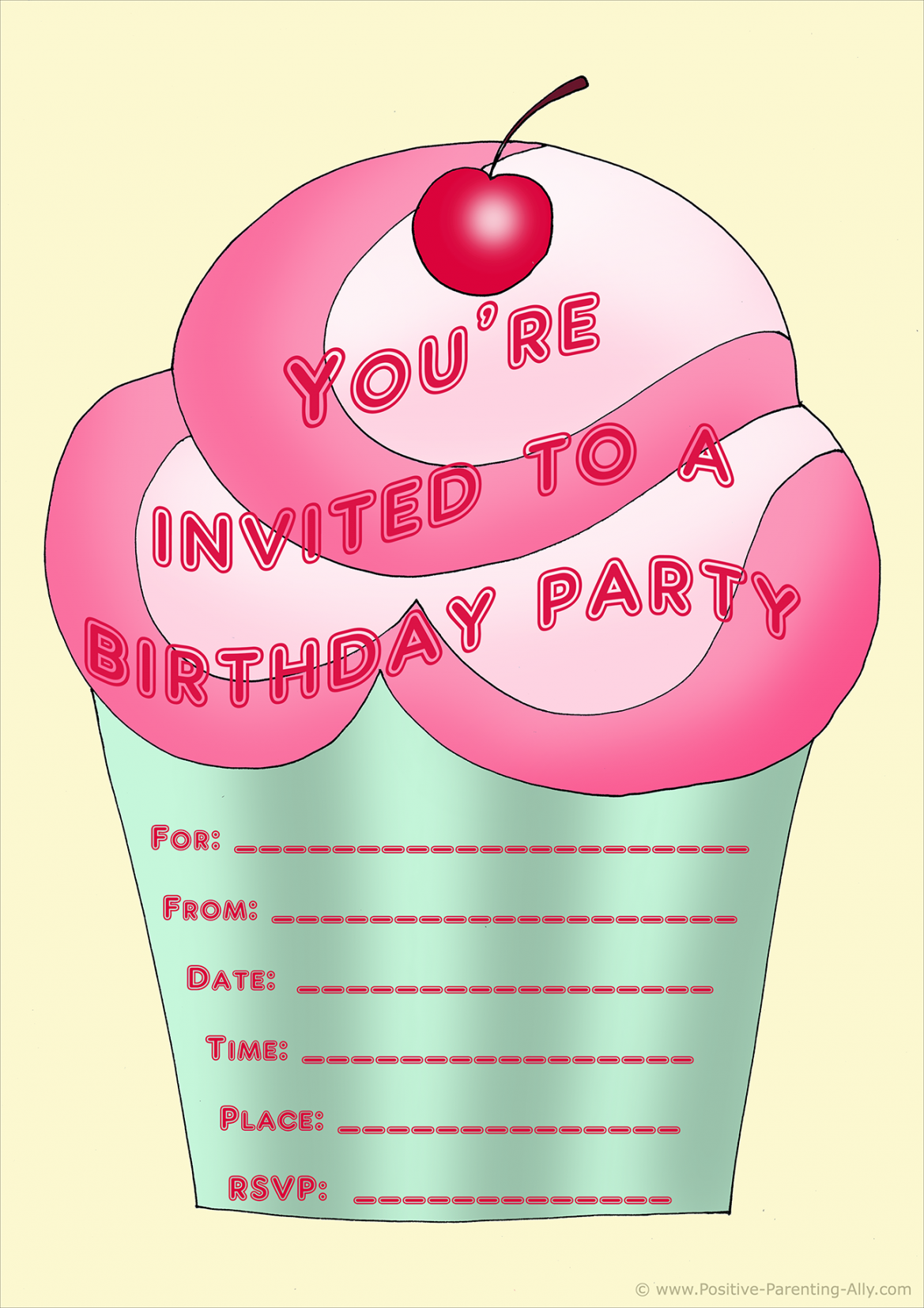 Free Printable Birthday Party Invitations - Printable - Free Birthday Party Invites for Kids in High Print Quality