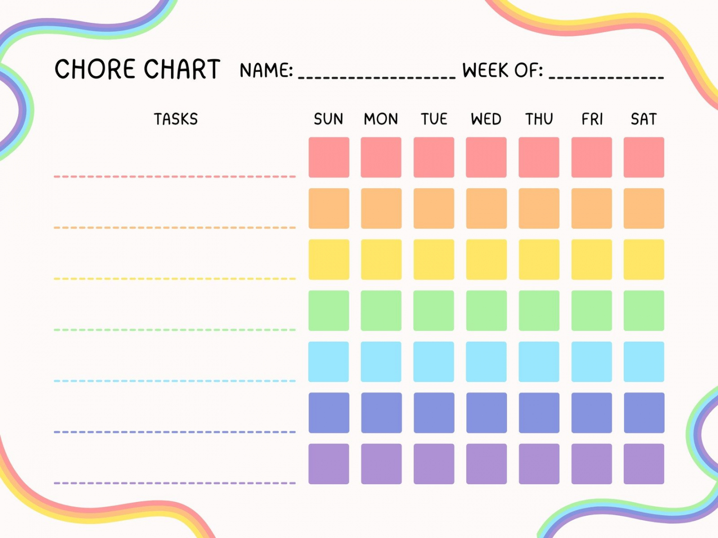 Free Editable Printable Chore Charts - Printable - Free customizable chore chart templates to print  Canva