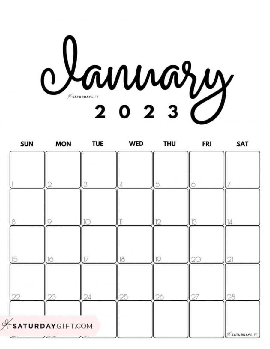 Free Printable Cute Blank Calendar - Printable -  FREE Cute Printable Calendars: monthly & yearly  YesMissy