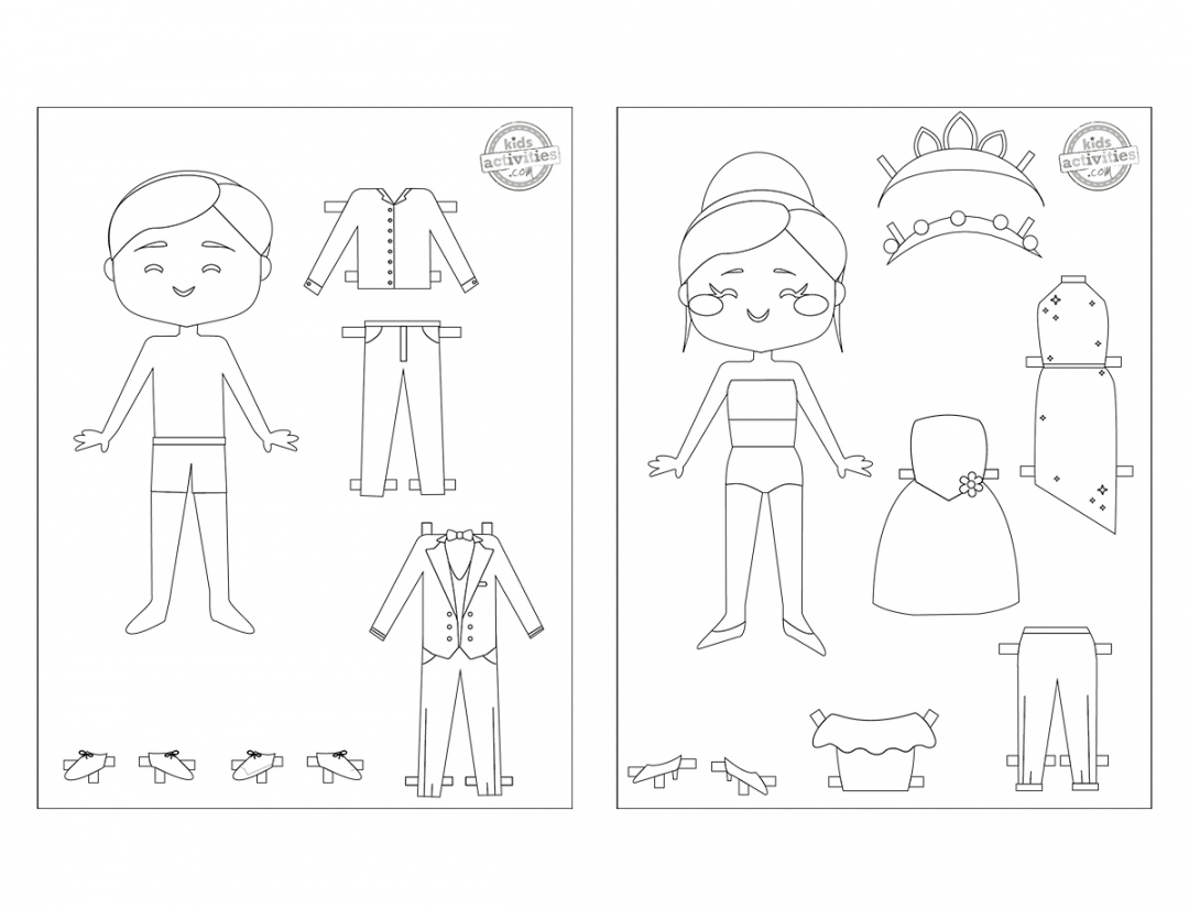 Free Printable Cutout Paper Dolls - Printable - Free Dress Up Paper Dolls Coloring Pages  Kids Activities Blog