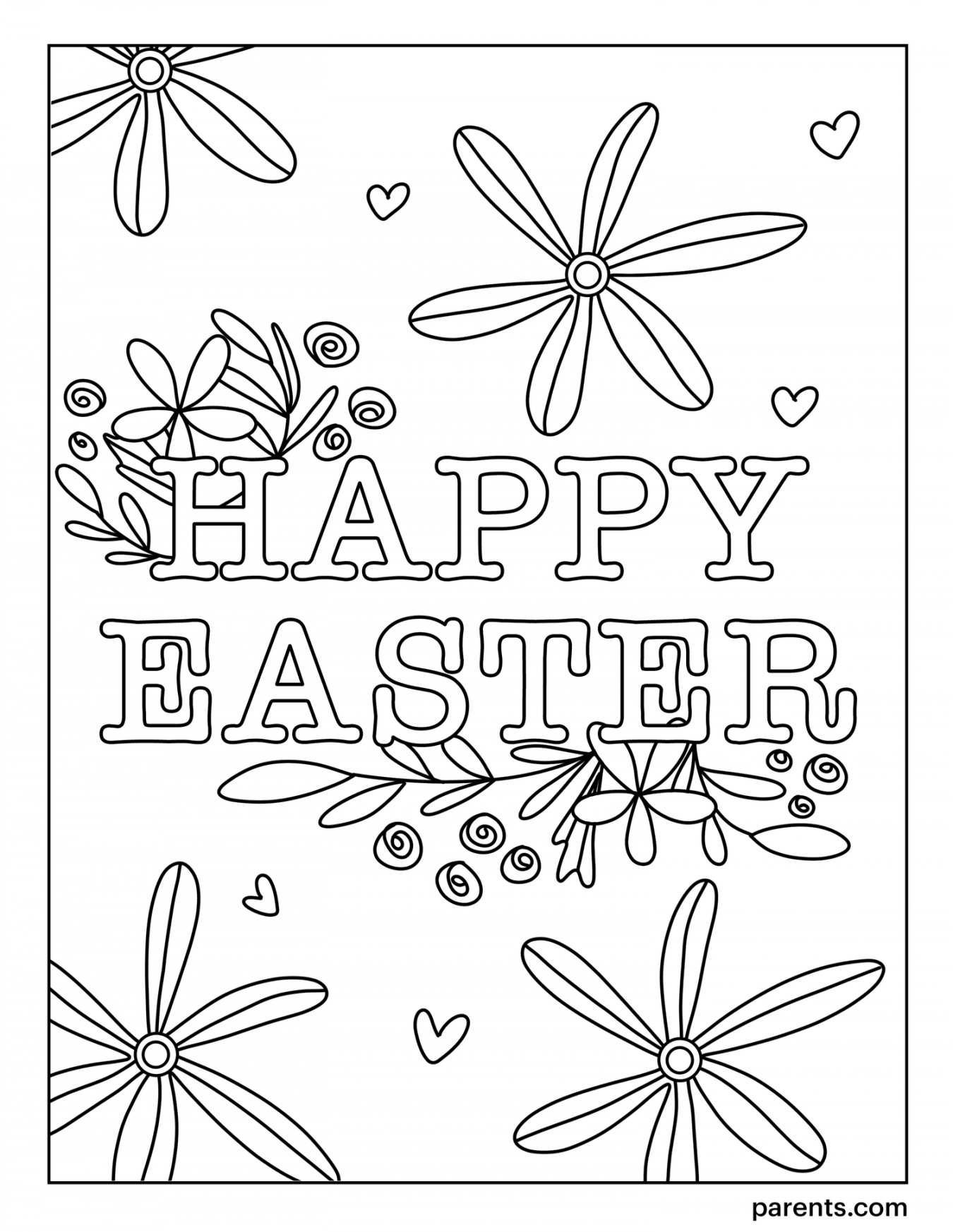 Free Easter Coloring Pages Printable - Printable -  Free Easter Coloring Pages for Kids