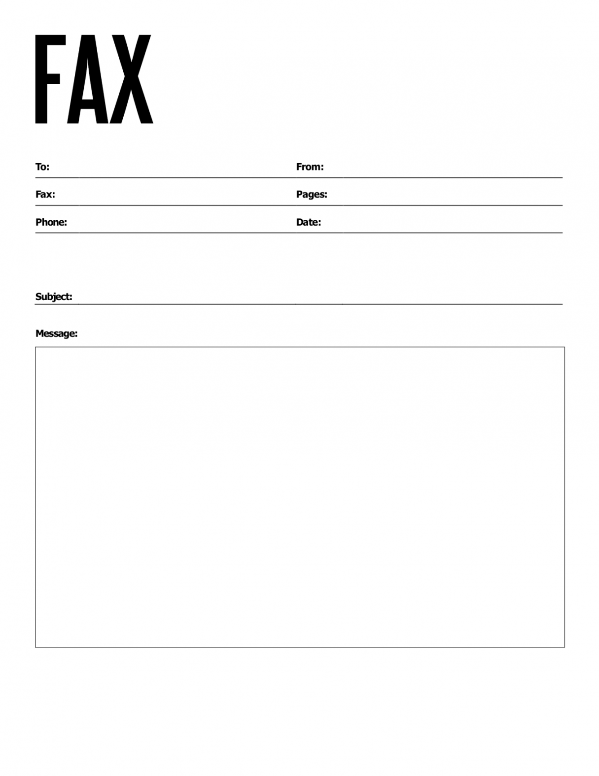 Free Printable Fax Cover Sheet - Printable - Free Fax Cover Sheets  FaxBurner