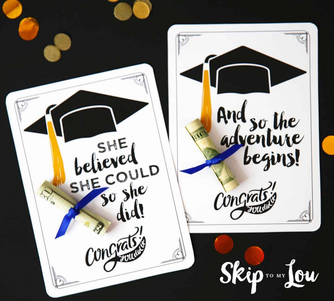 Free Printable Graduation Cards - Printable - Free Graduation Cards with Positive Quotes and CASH!