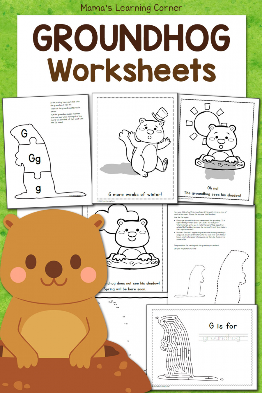Free Groundhog Day Printables - Printable - Free Groundhog Day Worksheets! - Mamas Learning Corner