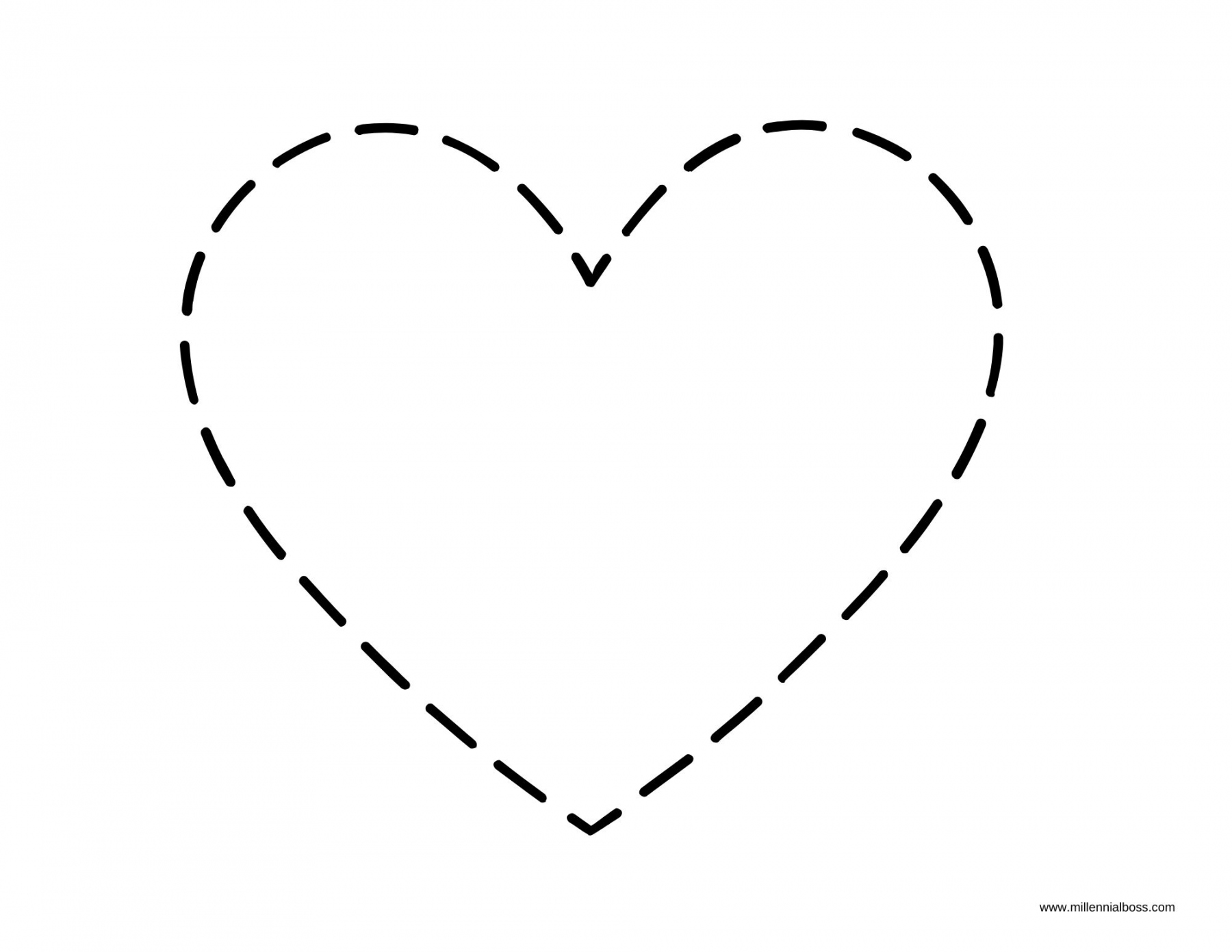 Free Printable Heart Template - Printable - Free Heart Templates pdf in all different sizes