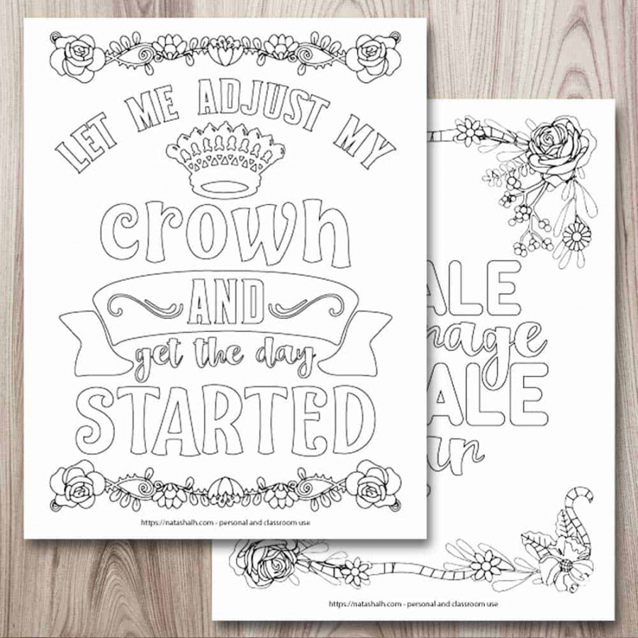 Free Printable Coloring Pages For Adults Only Quotes - Printable - + FREE Inspirational Coloring Pages (for when you