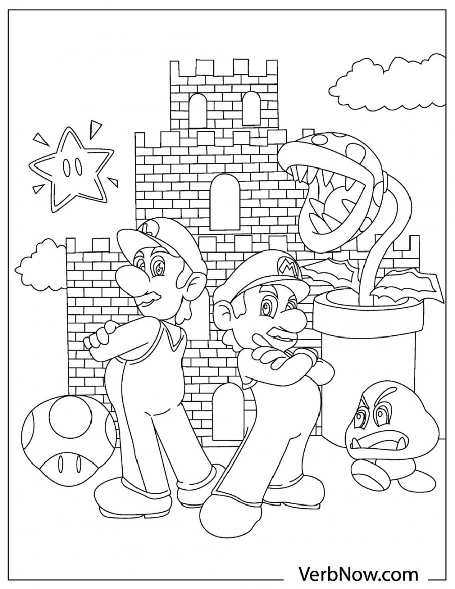 Free Printable Coloring Pages Mario - Printable -  Free MARIO Coloring Pages Your Kids Will Love (Our Designs