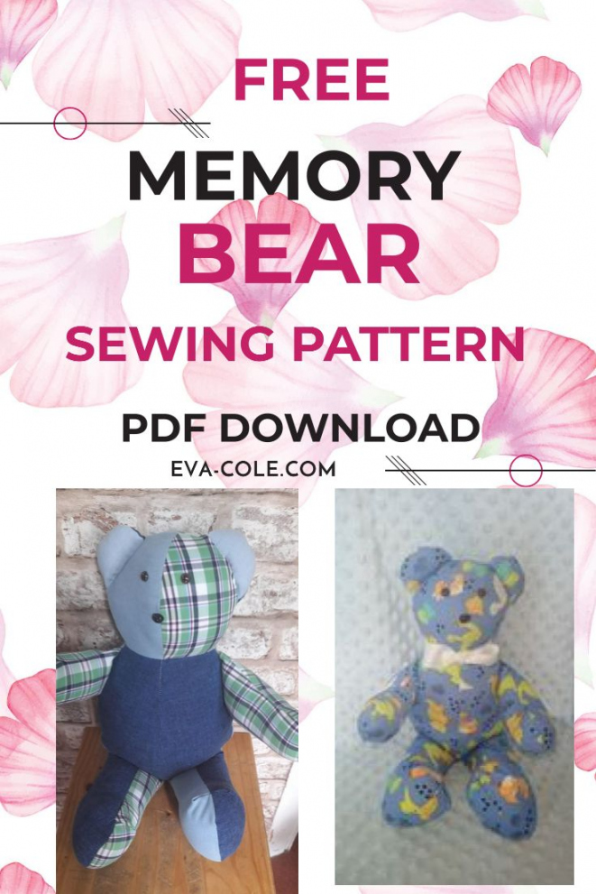 Beginner Memory Bear Sewing Pattern Free Printable - Printable - Free Memory bear sewing pattern – Eva-Cole creations  Memory