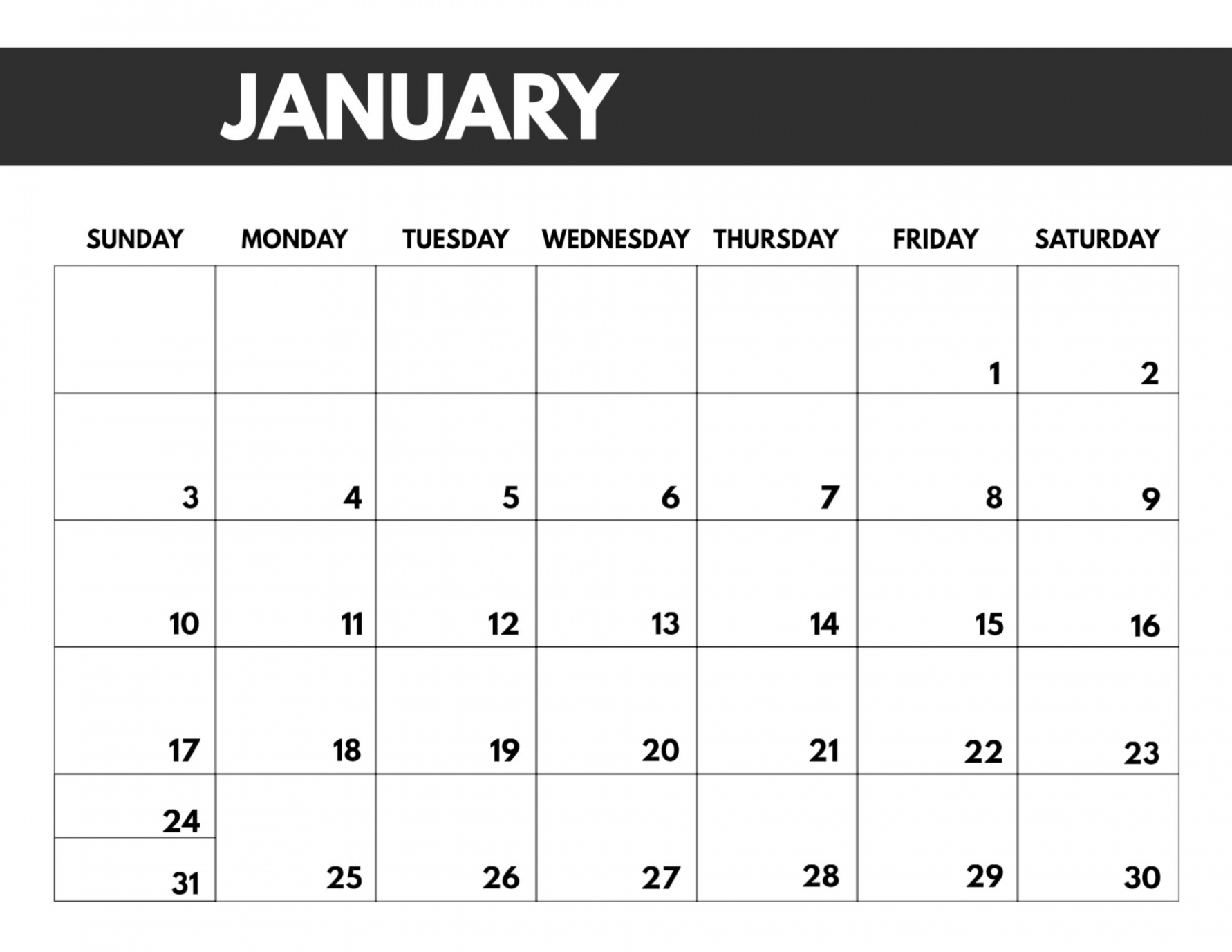 Printable Free Monthly Calendar - Printable -  Free Monthly Calendar Templates - Paper Trail Design