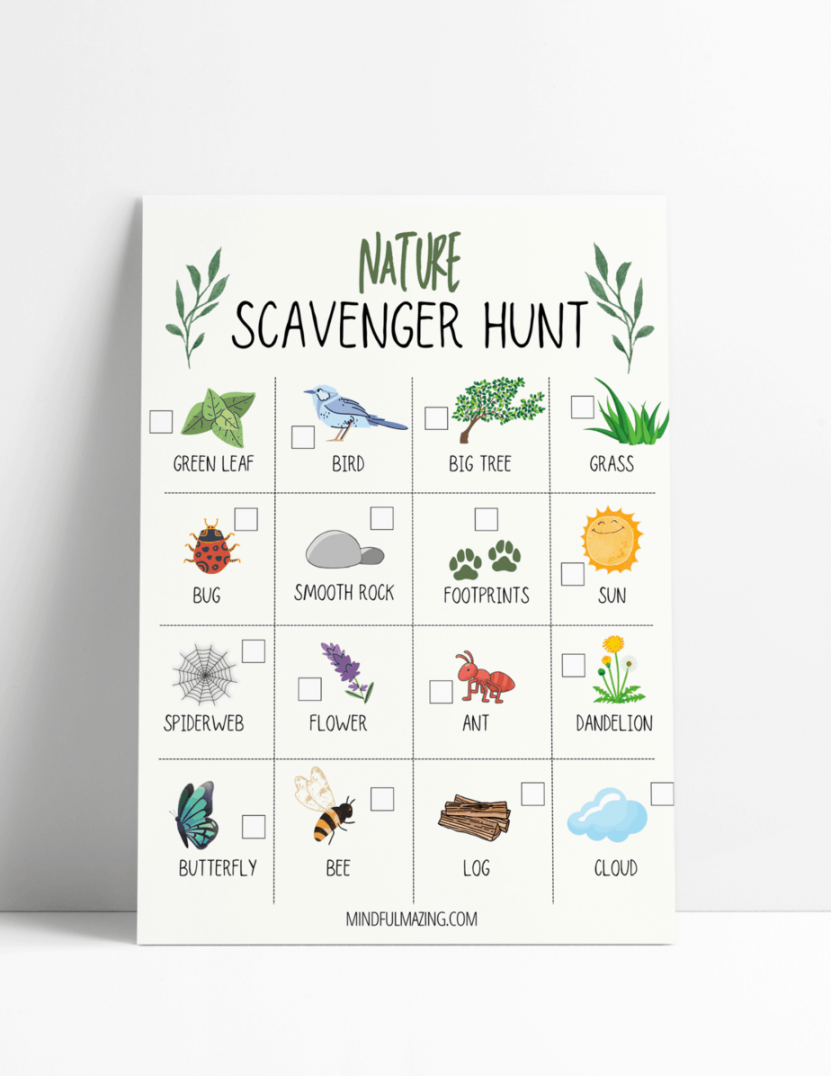 Free Nature Scavenger Hunt Printable - Printable - FREE Nature Scavenger Hunt For Kids • Mindfulmazing