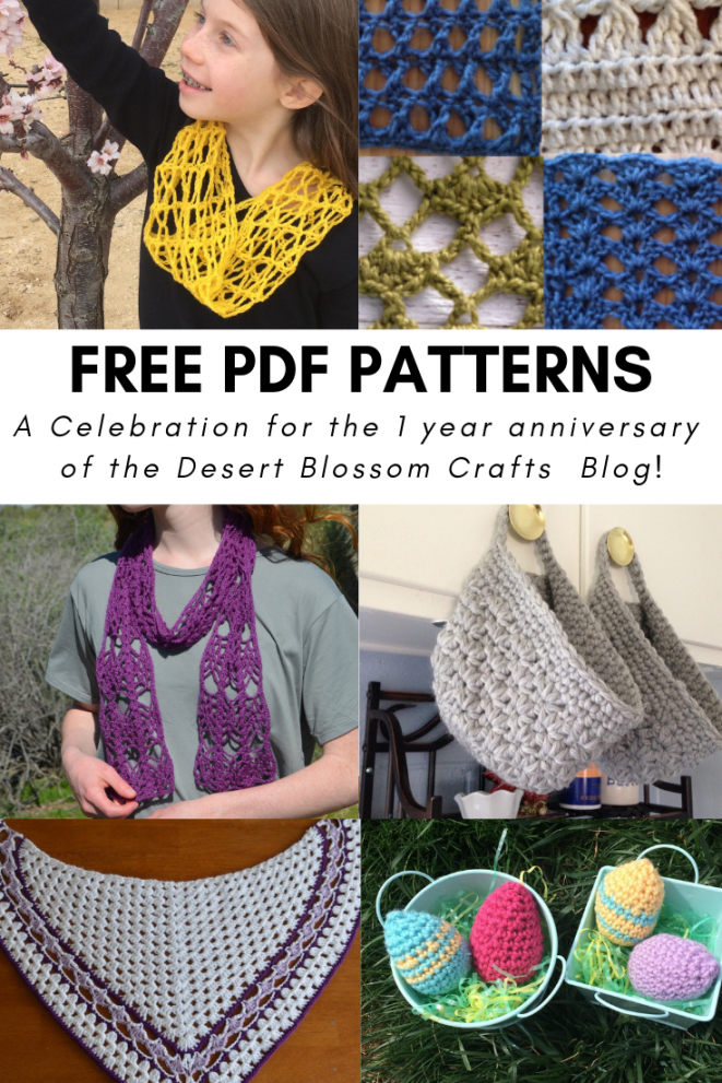 Free Printable Crochet Patterns - Printable - FREE PDF PATTERNS: My  Year Blog Anniversary!  Crochet patterns