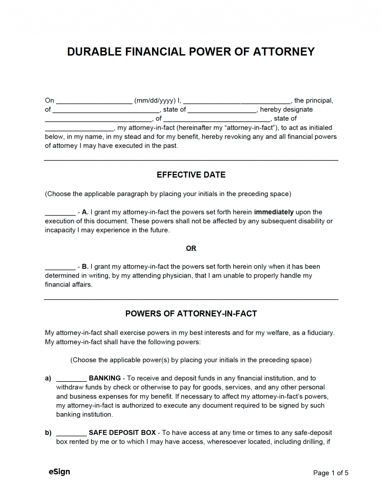 Free Printable Power of Attorney - Printable - Free Power of Attorney Forms  PDF  Word